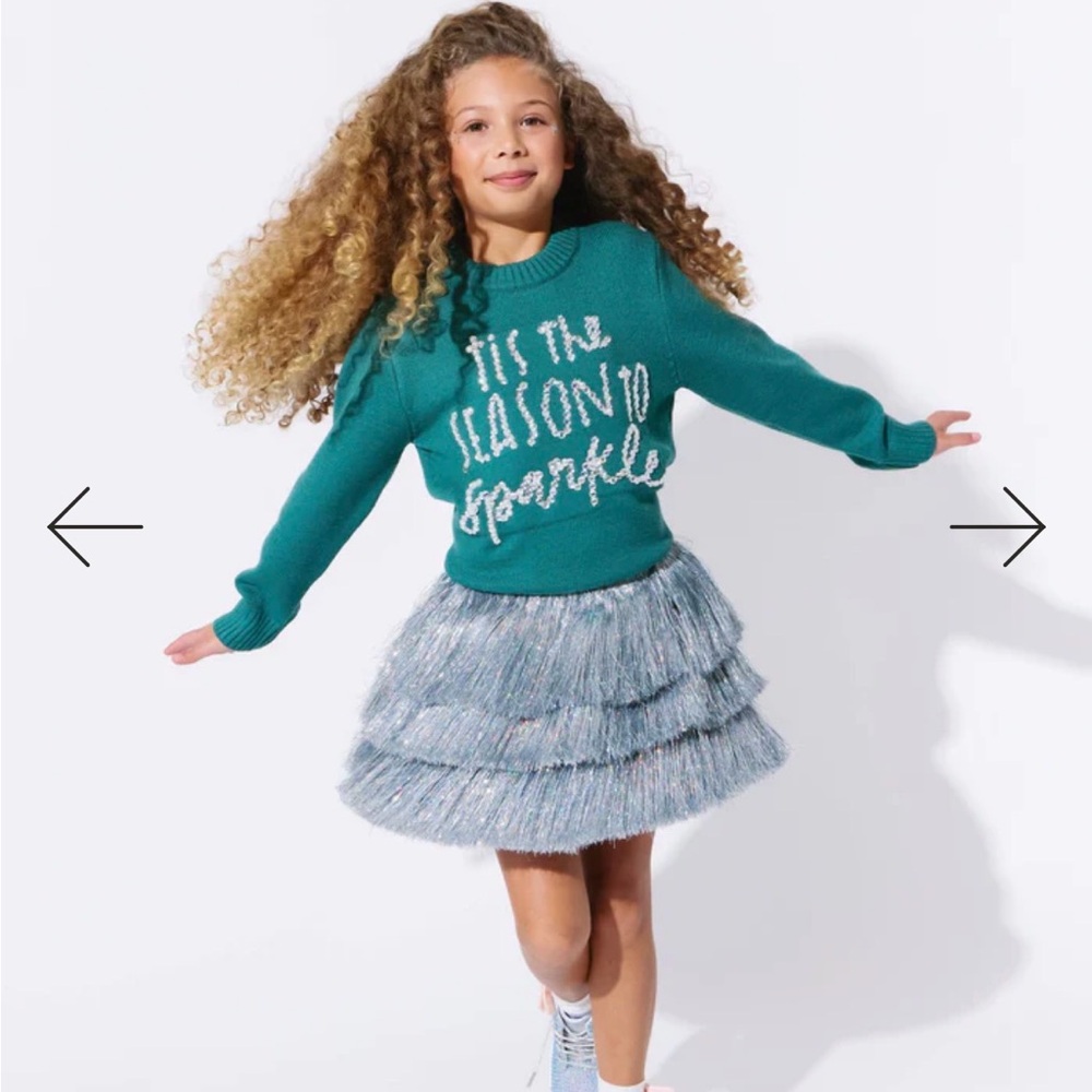 Lola + The Boys Blue and Silver Skirt